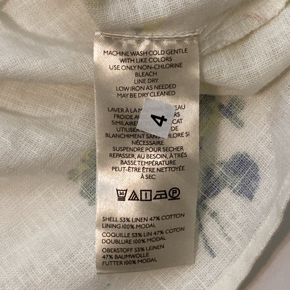 Anthropologie Somerset Strapless Floral Blouse XL - Picture 4 of 8